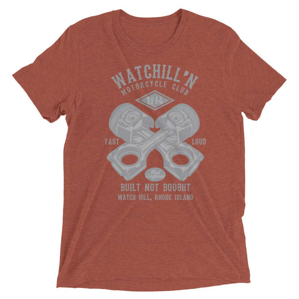 Watchill’n ‘Built Not Bought’ Unisex Short sleeve t-shirt (Grey)