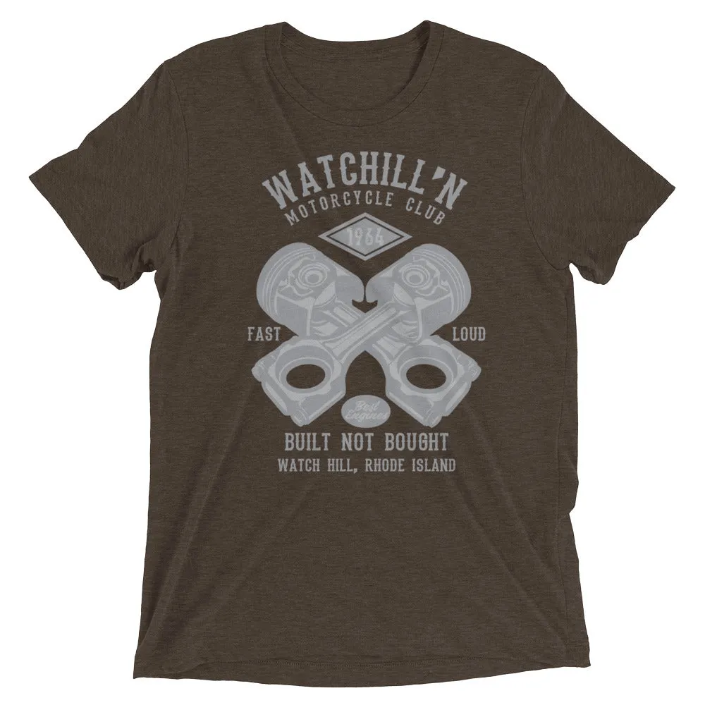 Watchill’n ‘Built Not Bought’ Unisex Short sleeve t-shirt (Grey)