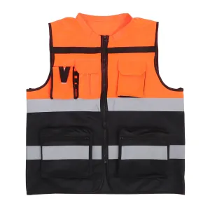 White Vest Reflective Safety Clothing Running Night Cycling Riding Nylon Fabric Men's Vests