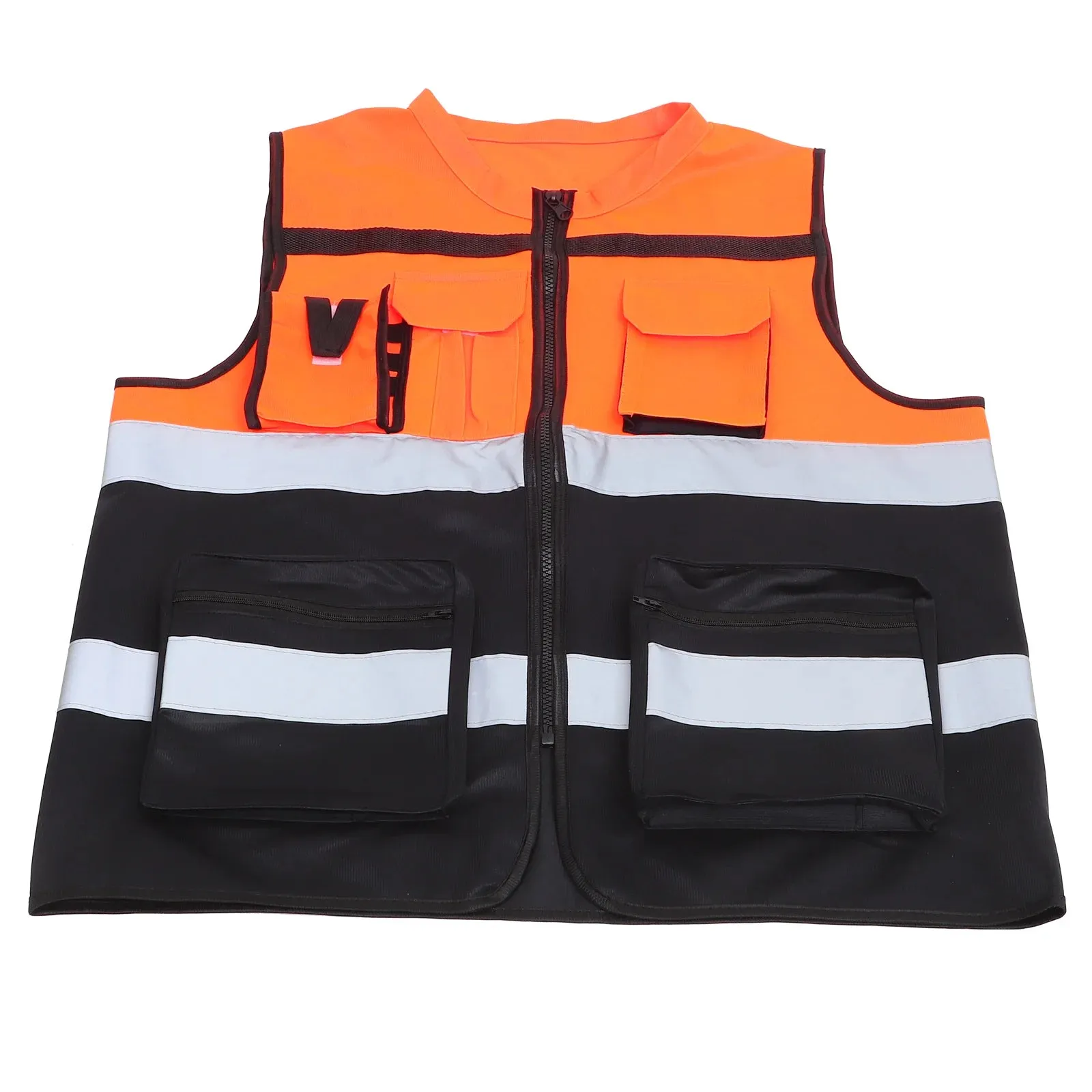 White Vest Reflective Safety Clothing Running Night Cycling Riding Nylon Fabric Men's Vests
